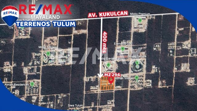 En venta terreno a 1.8 km de la playa de tulum en Region 15 