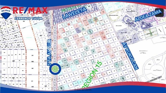 Oportunidad terreno de 1129 m2 en la 5ta av de Tulum 