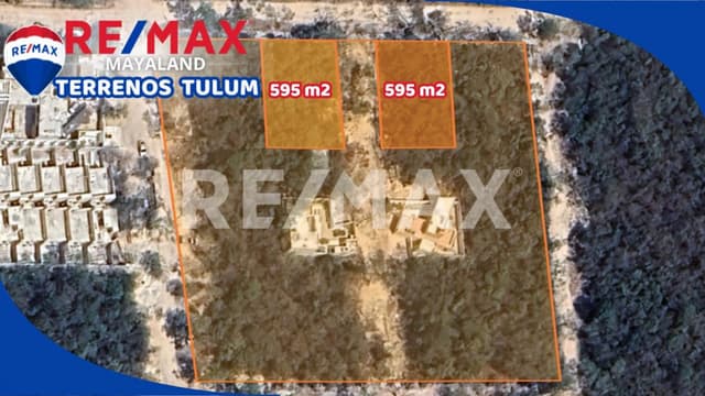 En venta últimos 2 lotes en esquina de 556 m2 con uso de suelo mixto en Region 15 de tulum 