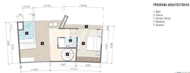 DEPA PH 2105 2 REC + 2 BAÑOS + ROOF