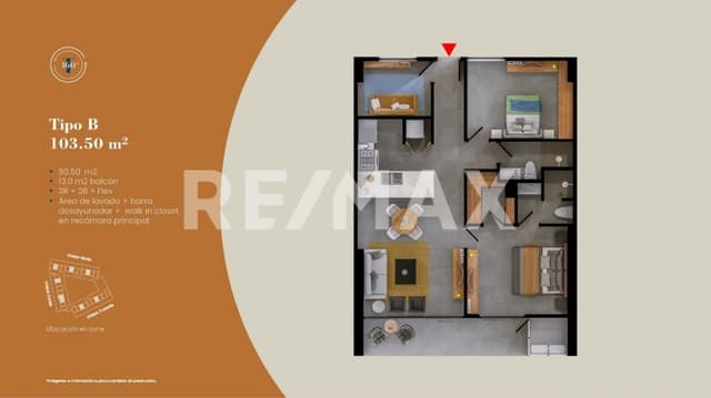 Departamento en Venta TRS360 Hipódromo Living Tijuana