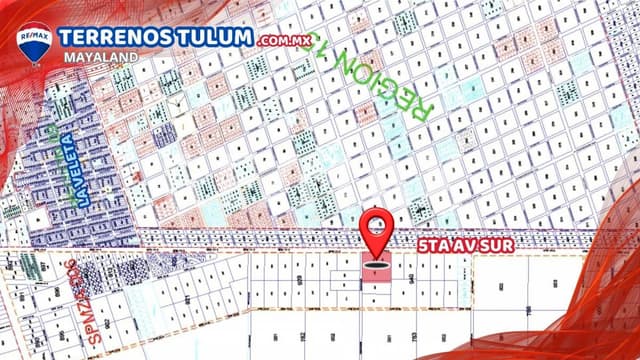 En venta 2 hectareas en la 5ta Av de Tulum a 4.5 km de la playa 