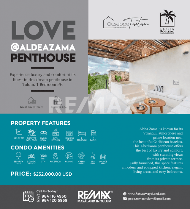 PENTHOUSE AT ALDEA ZAMA