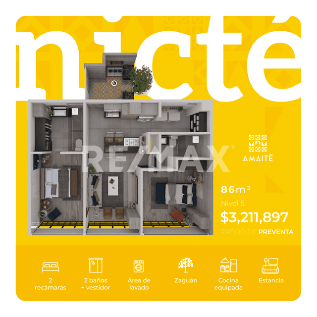 Departamento en Venta en Torre Amaite al NorPoniente de Aguascalientes 