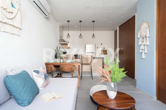 Renta Departamento 1 Rec 1 baño, balcón, amueblado y equipado 