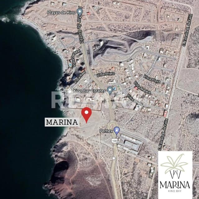Terrenos en venta en Playa Estela, en bahía de Kino, en el fraccionamiento Marina 