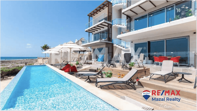 Luxury apartment  beach front in  Akumal 