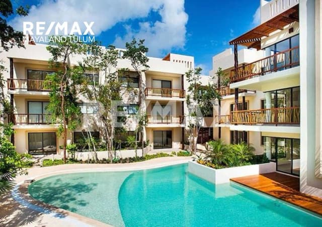 VENTA - AMPLIO PENT HOUSE DE DOS RECÁMARA, EN TULUM, ALDEA ZAMA