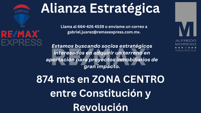 TERRENO ¡Oportunidad única en la **Zona Centro de Tijuana**! 
