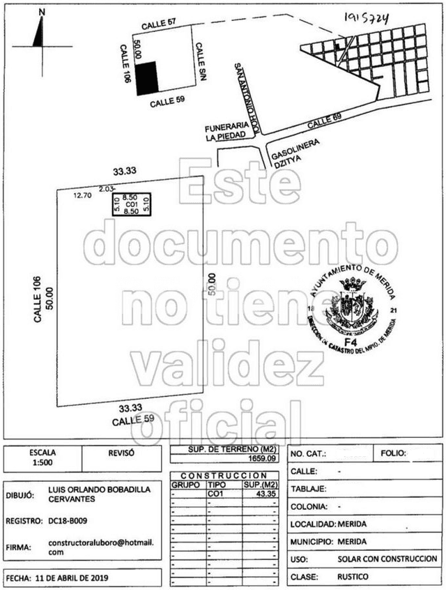 Terreno en venta en esquina $2,850m2 en Bellavista Dzitya Mérida Yucatán