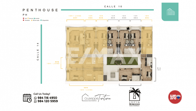 5to NIVEL - PH 1BR en Playa del Carmen