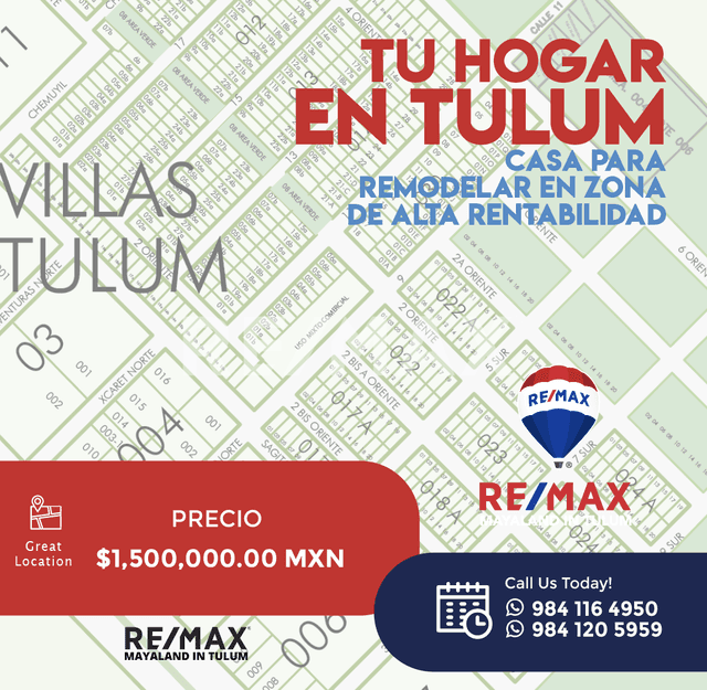 VENTA CASA EN VILLAS TULUM 