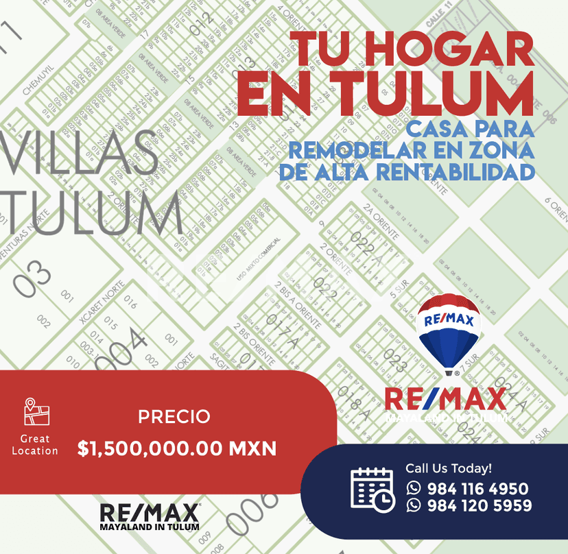 VENTA CASA EN VILLAS TULUM 