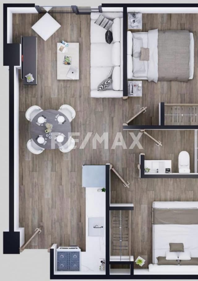 DEPARTAMENTO CON VISTA DE 180 GRADOS EN LA FRONTERA .