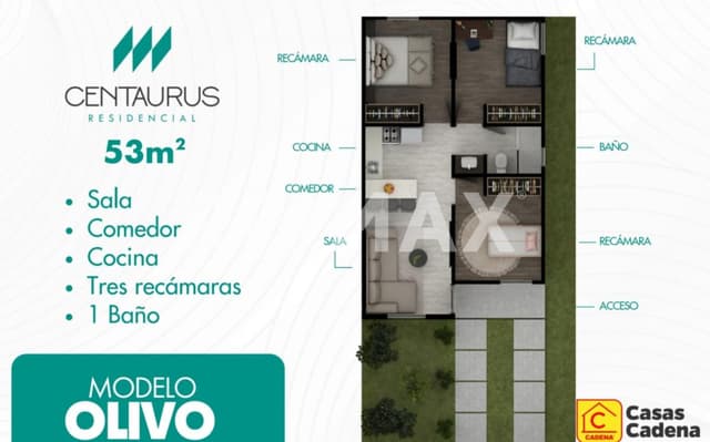 CASA EN VENTA EN CENTAURUS (1 NIVEL)