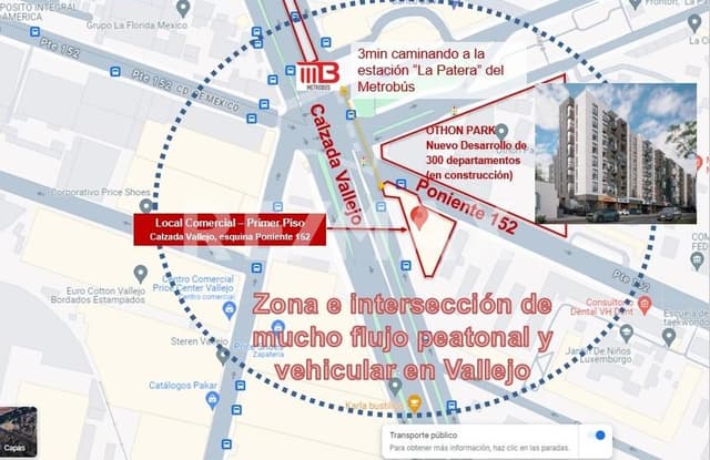 Se Renta Local Comercial sobre Calzada Vallejo