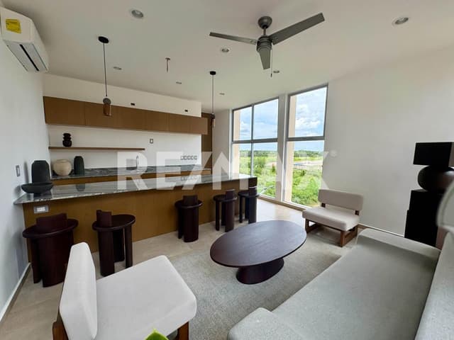 Renta de Departamento Amueblado en PB con piscina en Temozón Mérida, Yuc.