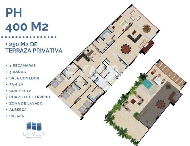 LA VELA Departamentos en Puerto Cancún, Q. Roo.