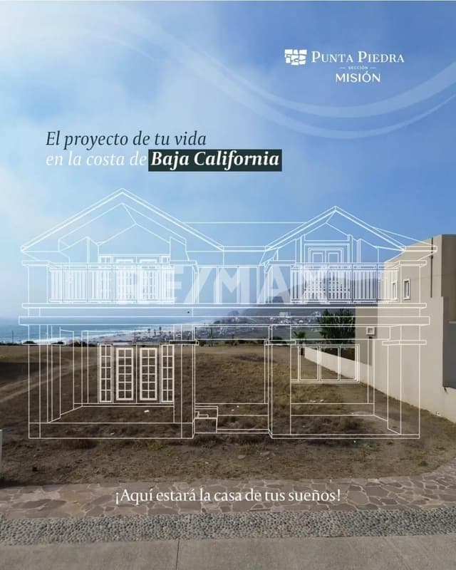 SE VENDE TERRENO EN CARRETERA ESCENICA TIJUANA -ENSENADA KM 70 EN DESARROLLO RESIDENCIAL PUNTA PIEDRA SECCION MISION