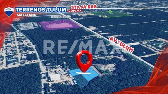 OPORTUNIDAD TERRENO DE 5344 M2 A SOLO 600 MTS DE LA NUEVA PLAZA COMERCIAL DE TULUM