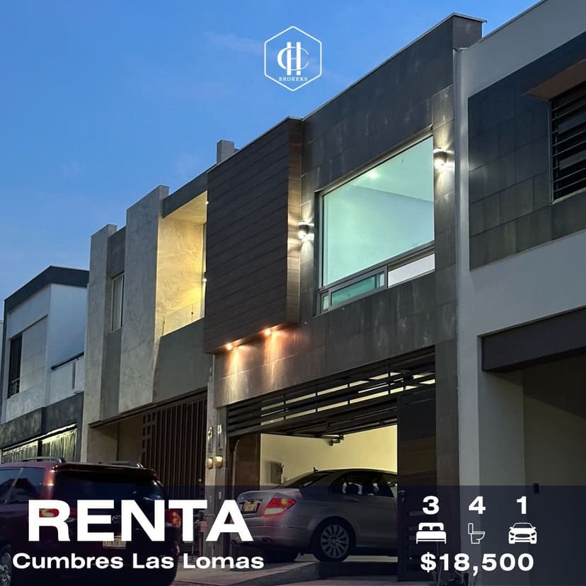 RENTA DE CASA EN PRIVADA EN CUMBRES