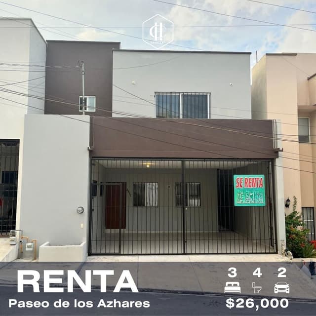 RENTA| Casa en del Paseo Residencial a 2 minutos de San Pedro