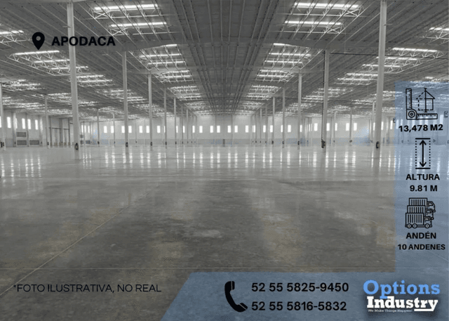 Renta en Apodaca nave industrial