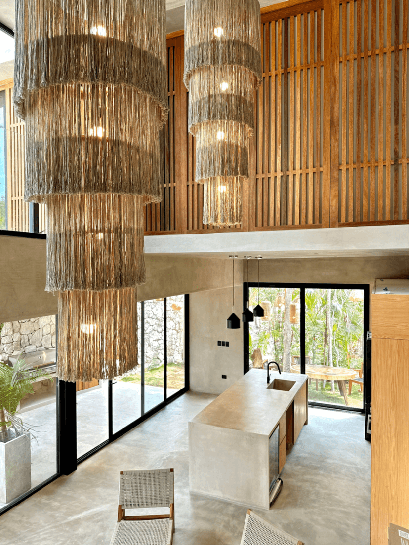 Casa Villa en venta en Tulum de diseño bohemio y organico