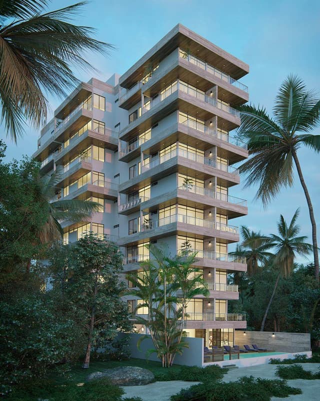 Departamento frente al mar en venta Puerto Morelos entrega inmediata