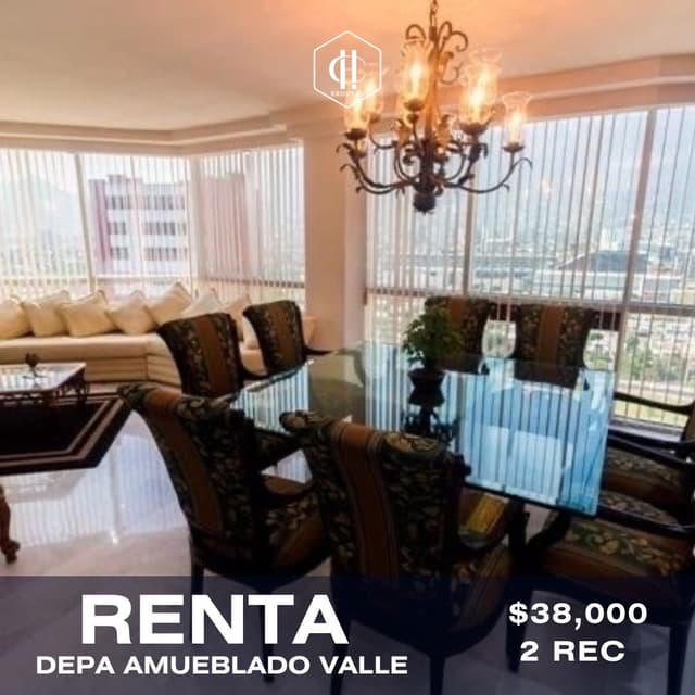 RENTA DEPARTAMENTO AMUEBLADO EN VALLE