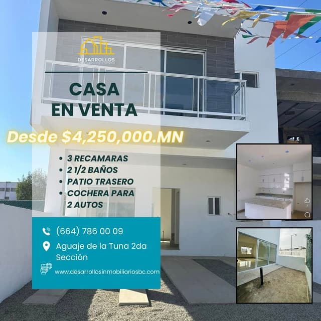 Casa en venta en Tijuana Blvc Cuahutemox Sur