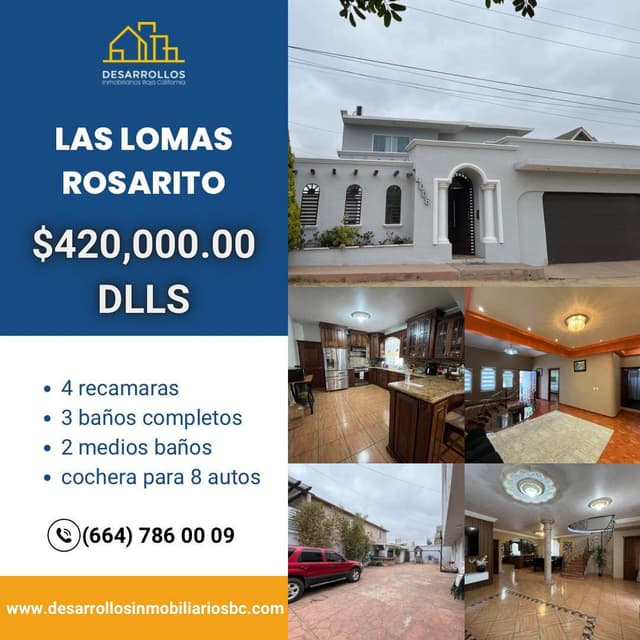Se vende casa en Las Lomas, Playas de Rosarito