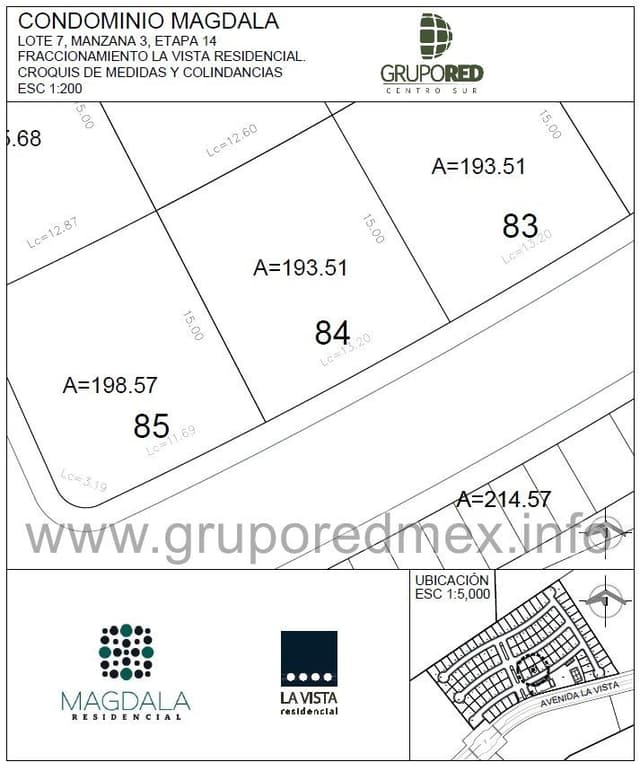 Lote 84, dentro de Fraccionamiento La Vista Residencial, Condominio Magdala, Excelente ubicación