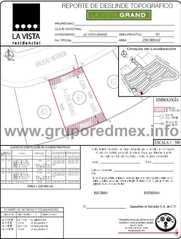 Lote 61, Fraccionamiento La Vista Residencial, Fray Junípero Serra, Paseo Querétaro, Qro.