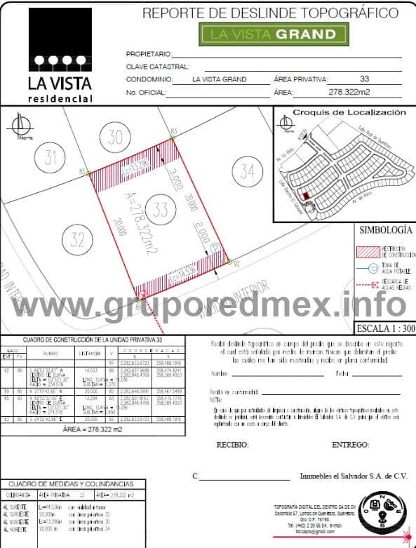 Lote 33, Fraccionamiento La Vista Residencial, Fray Junípero Serra, Paseo Querétaro, Qro.