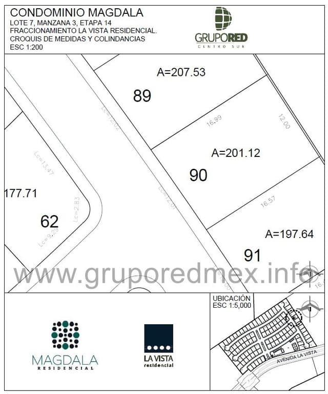 Lote 90, dentro de Fraccionamiento La Vista Residencial, Condominio Magdala, Excelente ubicación