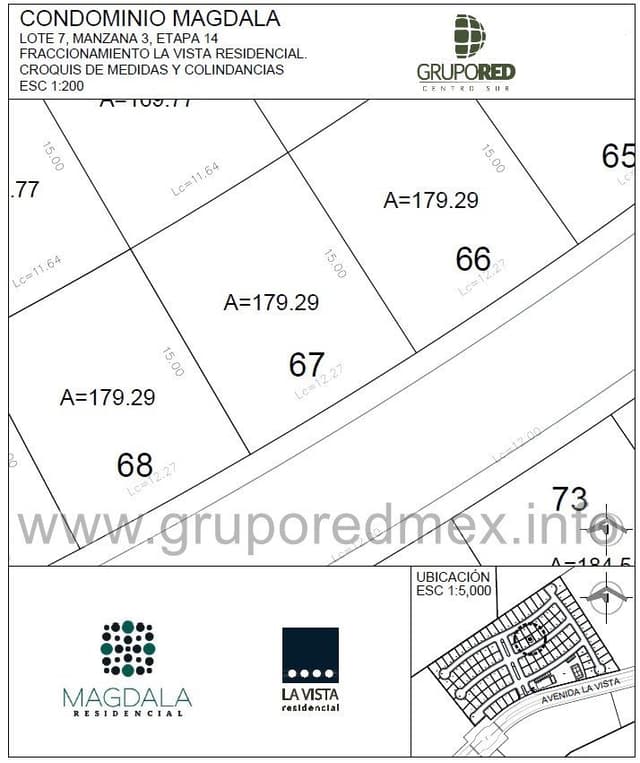Lote 67, dentro de Fraccionamiento La Vista Residencial, Condominio Magdala, Excelente ubicación