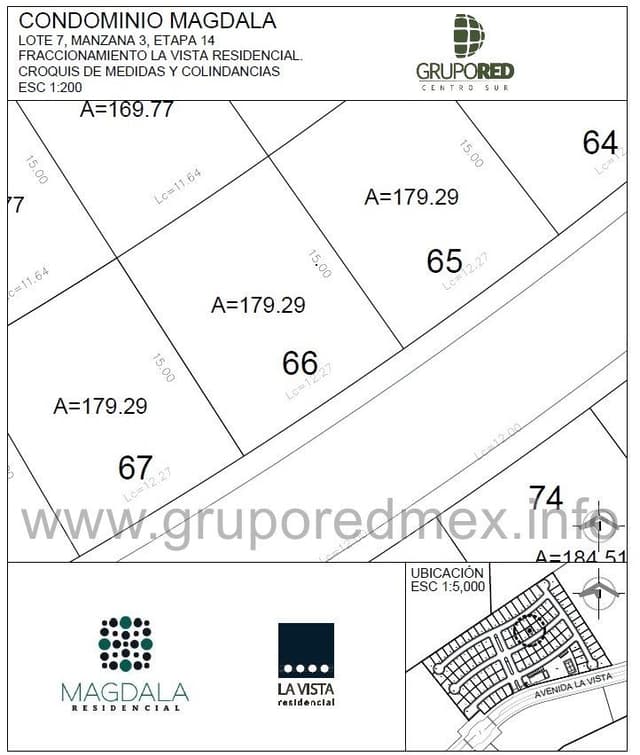 Lote 66, dentro de Fraccionamiento La Vista Residencial, Condominio Magdala, Excelente ubicación
