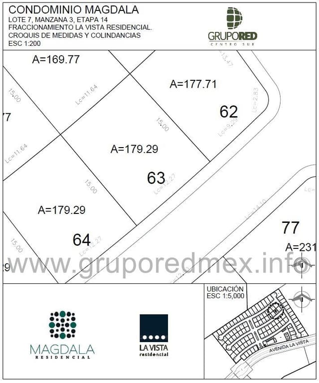 Lote 63, dentro de Fraccionamiento La Vista Residencial, Condominio Magdala, Excelente ubicación