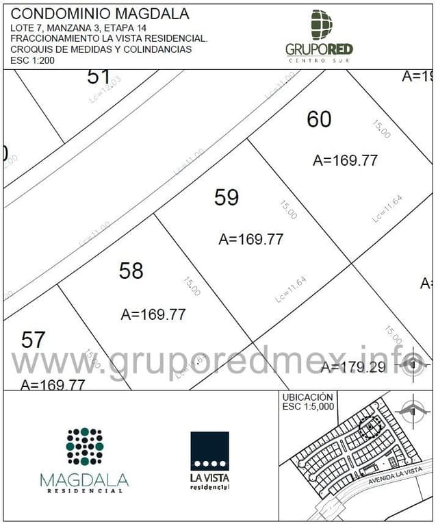 Lote 59, dentro de Fraccionamiento La Vista Residencial, Condominio Magdala, Excelente ubicación