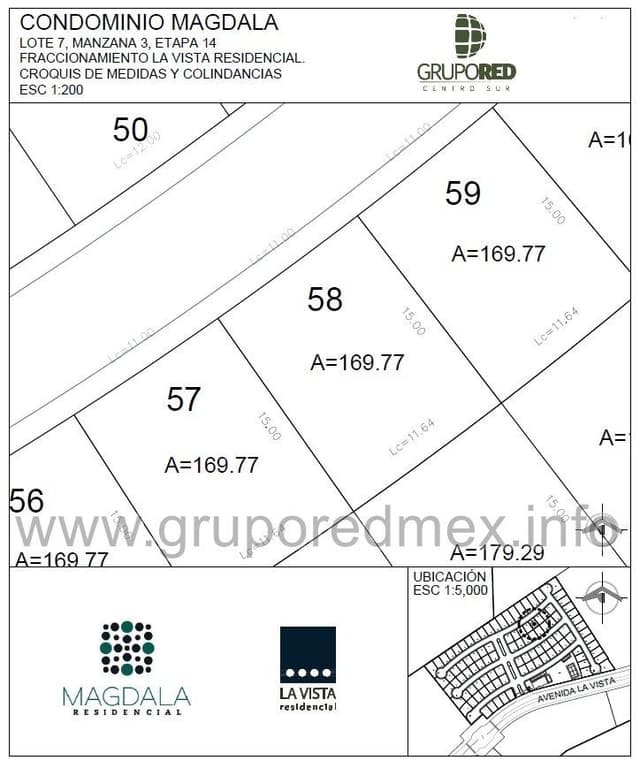 Lote 58, dentro de Fraccionamiento La Vista Residencial, Condominio Magdala, Excelente ubicación