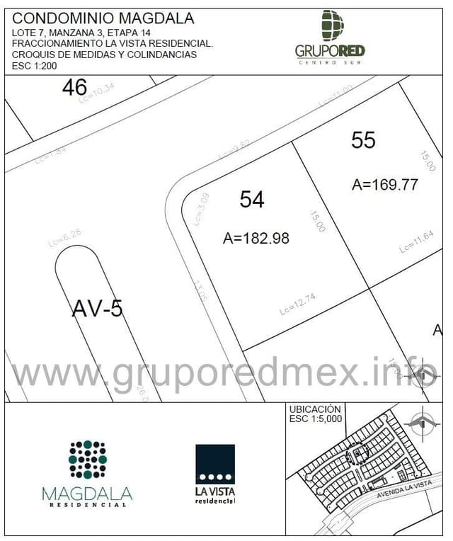 Lote 54, dentro de Fraccionamiento La Vista Residencial, Condominio Magdala, Excelente ubicación