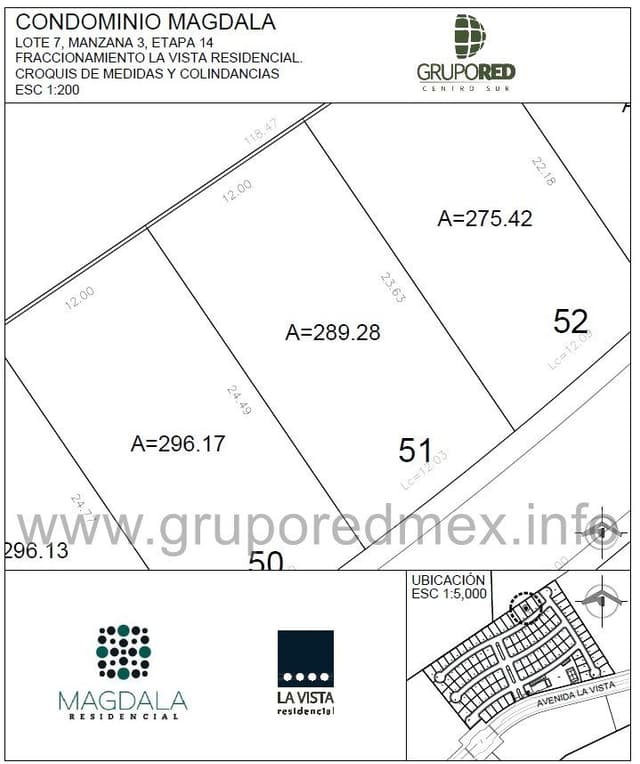 Lote 51, dentro de Fraccionamiento La Vista Residencial, Condominio Magdala, Excelente ubicación