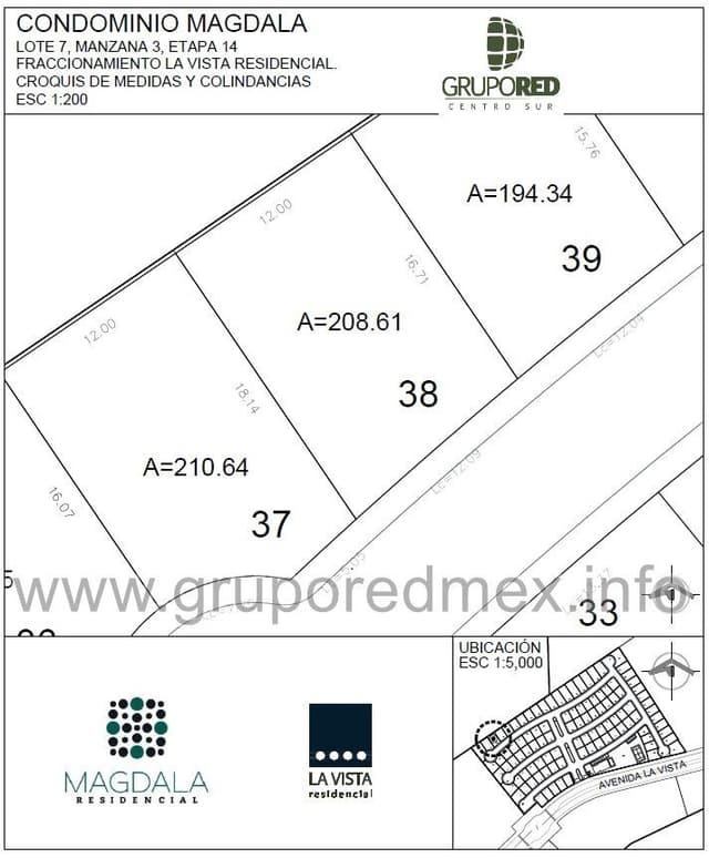Lote 38, dentro de Fraccionamiento La Vista Residencial, Condominio Magdala, Excelente ubicación