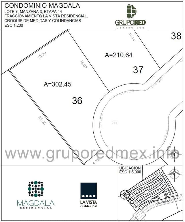Lote 36, dentro de Fraccionamiento La Vista Residencial, Condominio Magdala, Excelente ubicación