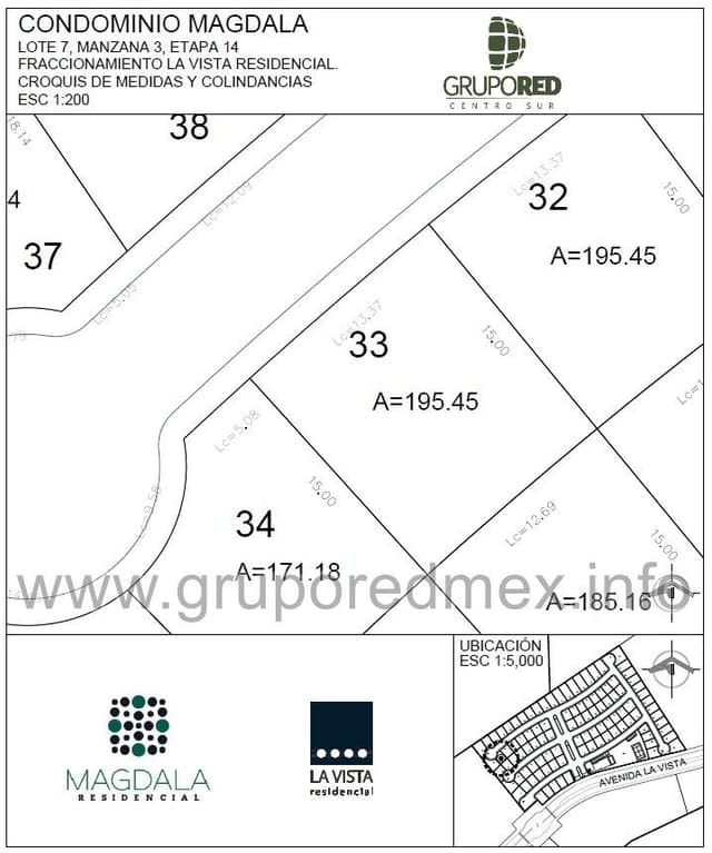 Lote 33, dentro de Fraccionamiento La Vista Residencial, Condominio Magdala, Excelente ubicación