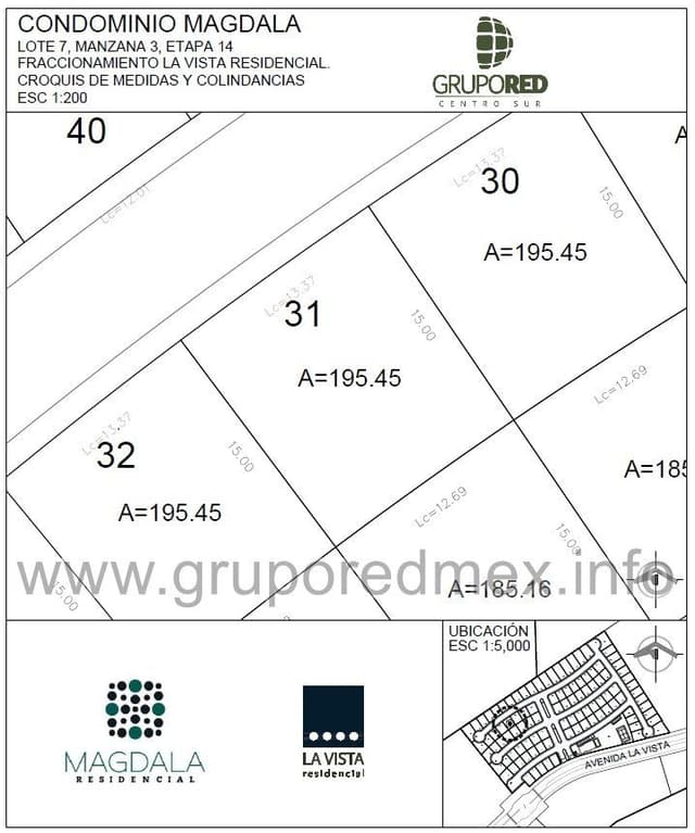Lote 31, dentro de Fraccionamiento La Vista Residencial, Condominio Magdala, Excelente ubicación