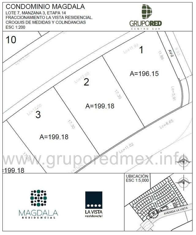 Lote 2 dentro de Fraccionamiento La Vista Residencial, Condominio Magdala, Excelente ubicación