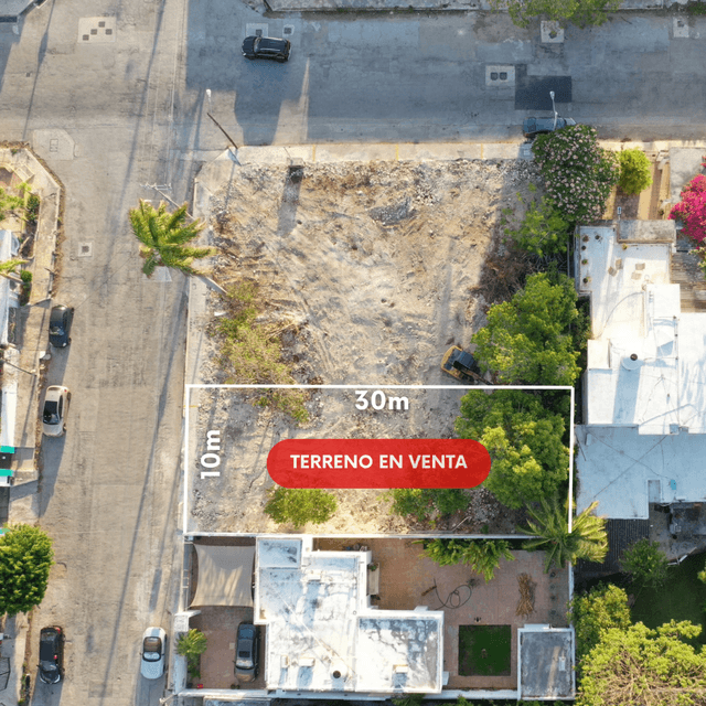 Terreno en la colonia García Ginerés, Mérida, Yucatán.