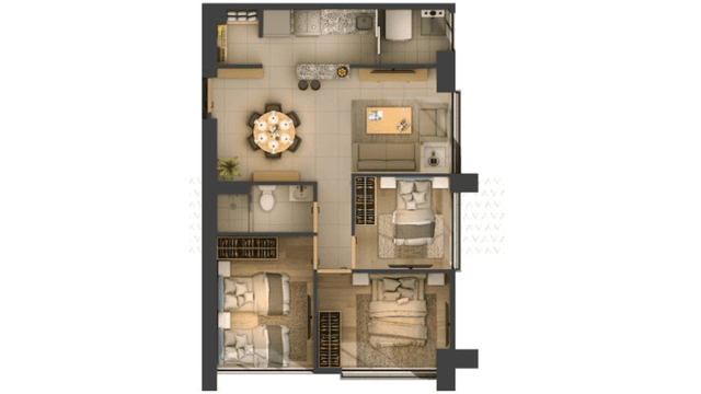 EXCELENTE DEPARTAMENTO EN RENTA DE 3 RECAMARAS